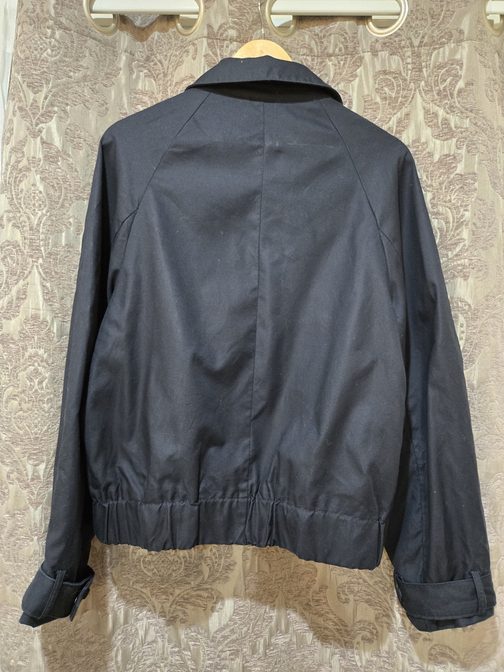 H&M Navy Button-Front Bomber Jacket - Picture 7 of 8
